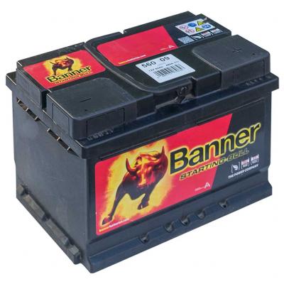 56009 Banner Starting Bull akkumulátor, 12V 60Ah 480A J+, EU, alacsony